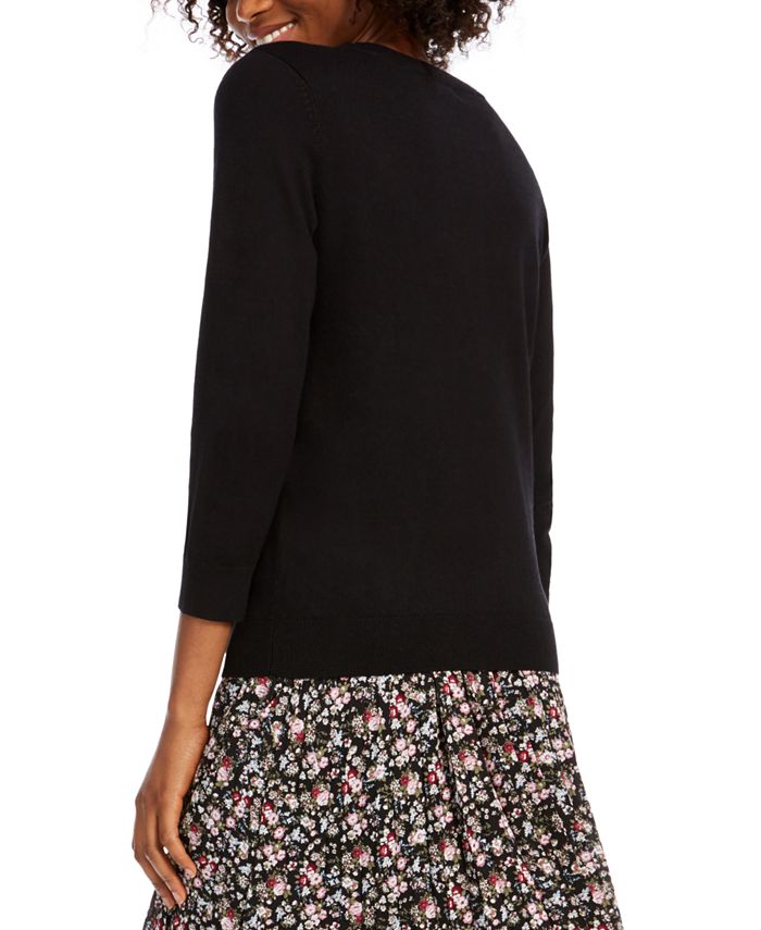 Maison Jules Eiffel Tower Sequin Sweater, Created for Macy's - Macy's