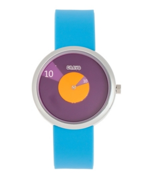 image of Crayo Unisex Pinwheel Light Blue Silicone Strap Watch 38mm