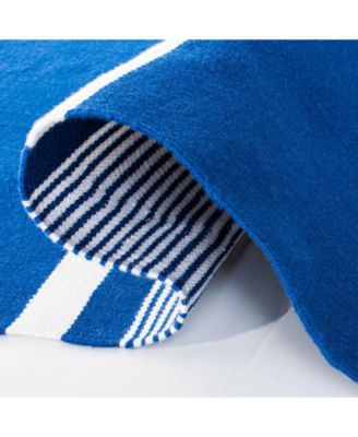 Hanover Stripe LRL2461C Blue 4' X 6' Outdoor Area Rug