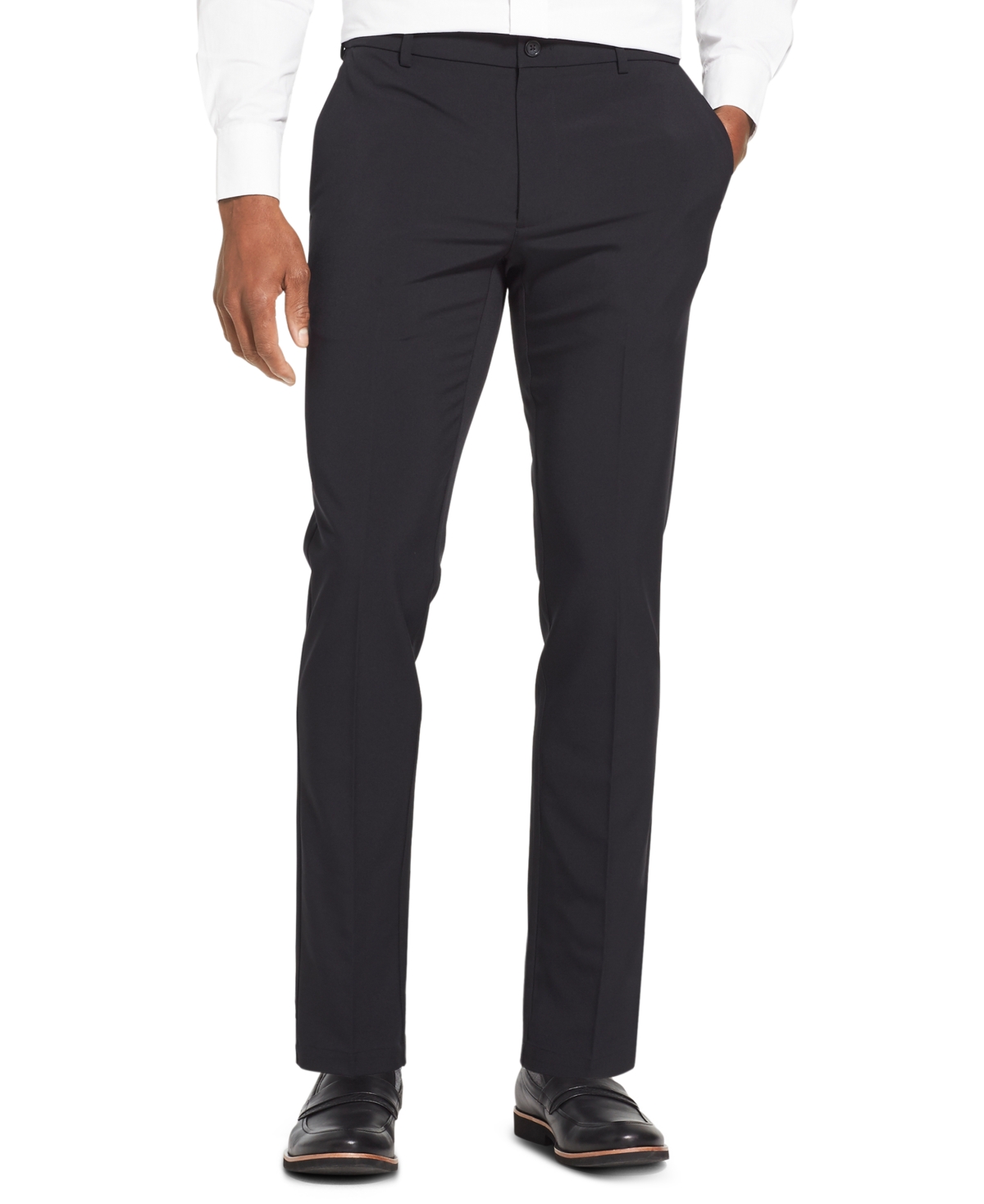Men's Flex 3 Slim-Fit 4-Way Performance Stretch Non-Iron Flat-Front Dress Pants - Black