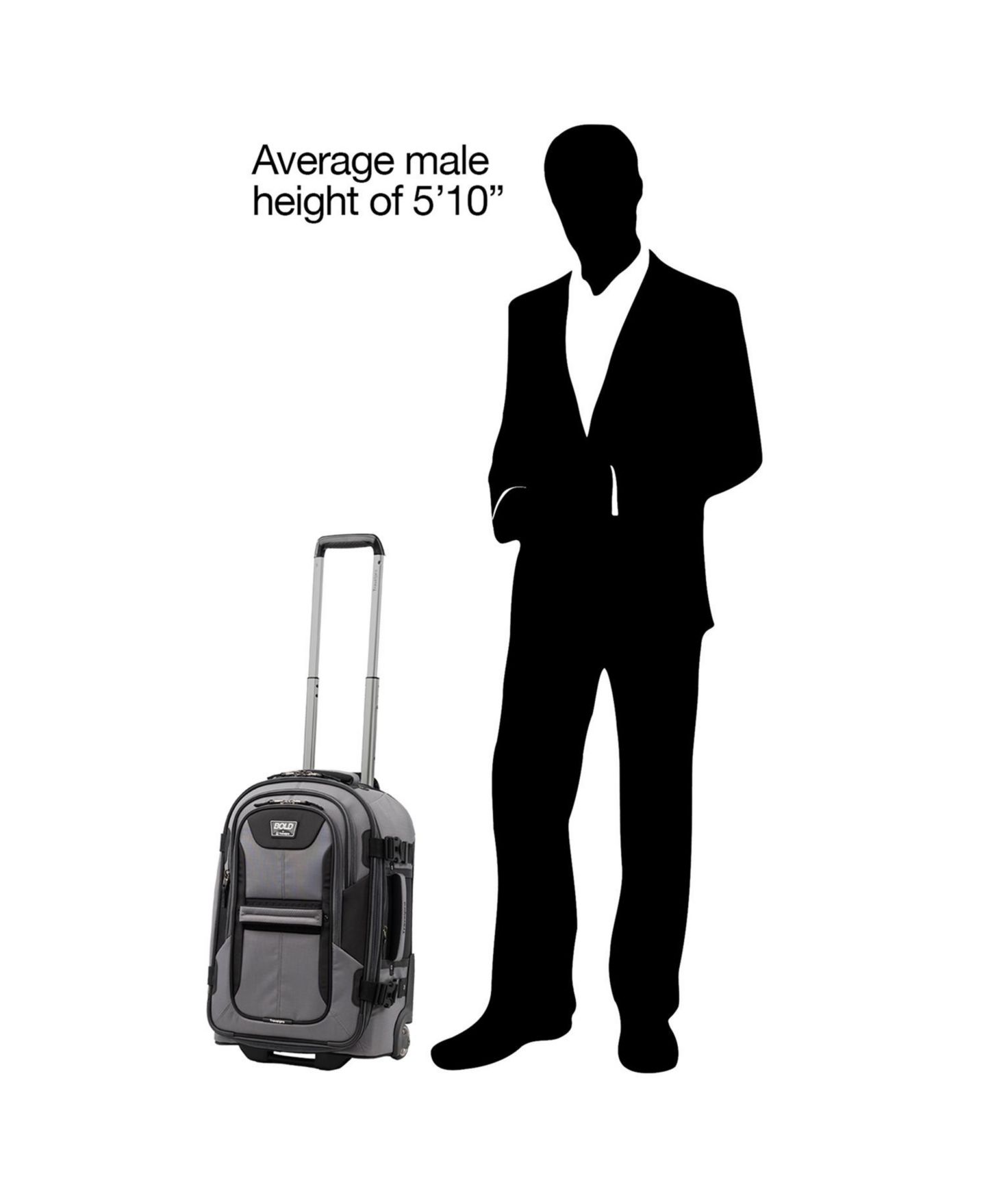 Чемодан Travelpro Bold™ Small Carry-on, цвет: Серый — фото 3