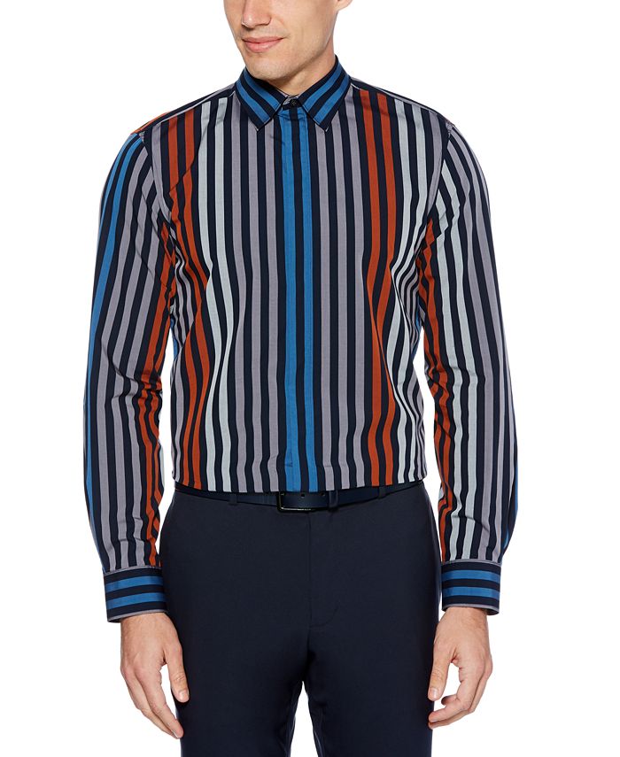 Perry Ellis Men's RegularFit StripePrint Shirt & Reviews Casual