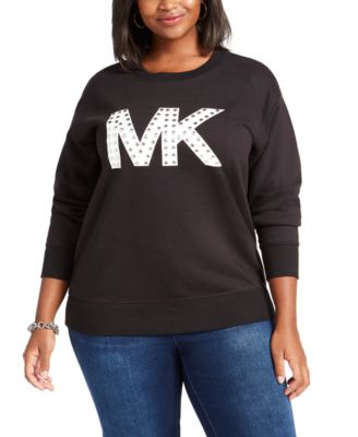 michael kors studded logo sweatshirt dress