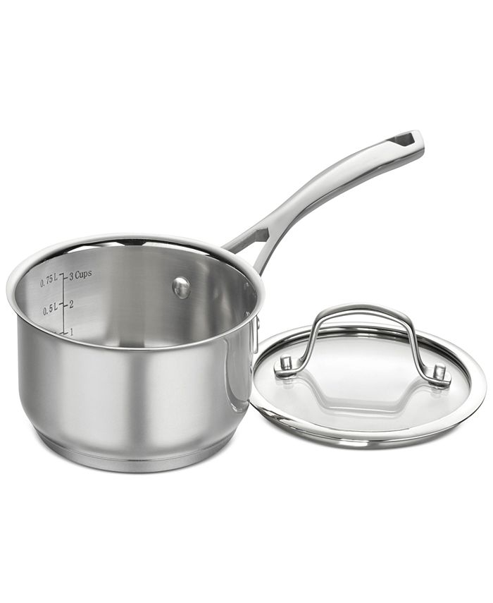 Cuisinart 1-Qt. Stainless Steel Saucepan with Lid - Macy's