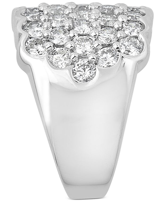 Macy's - Diamond Pav&eacute; Cluster Ring (3-1/6 ct. t.w.) in 14k White Gold