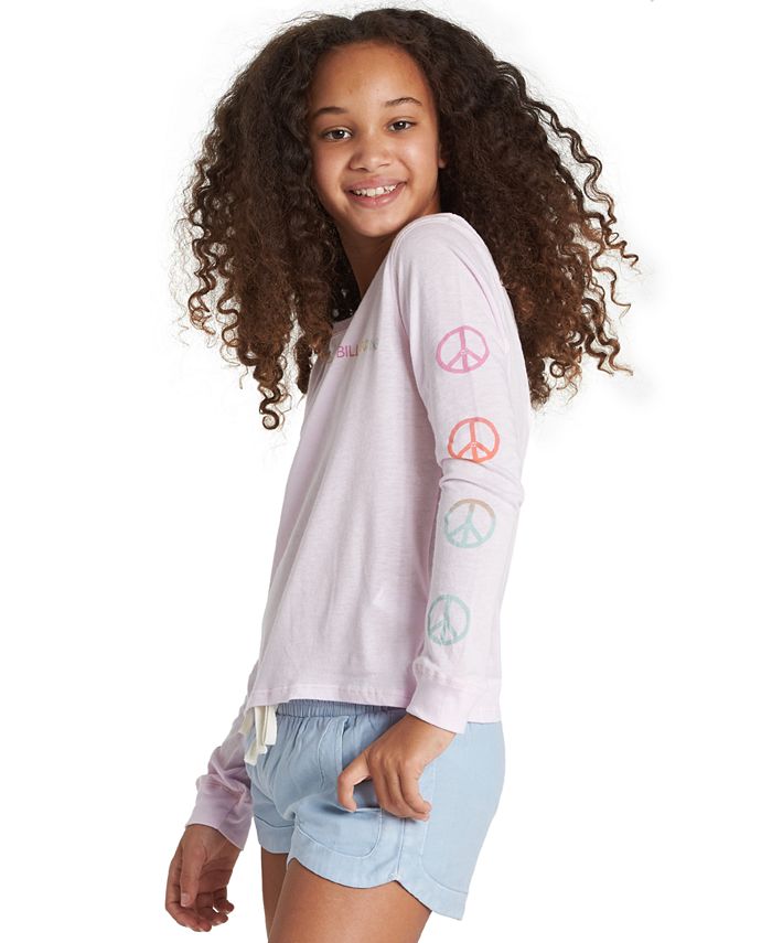 Billabong Big Girls Peace-Print T-Shirt - Macy's