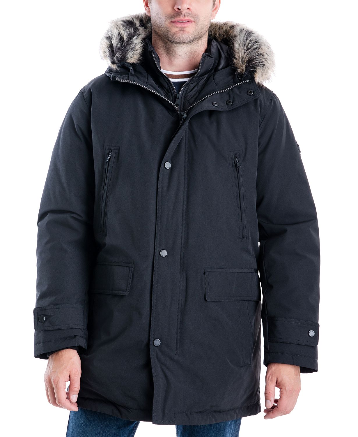 Michael Kors Mens Hooded Bib Snorkel Parka, Created for Macys