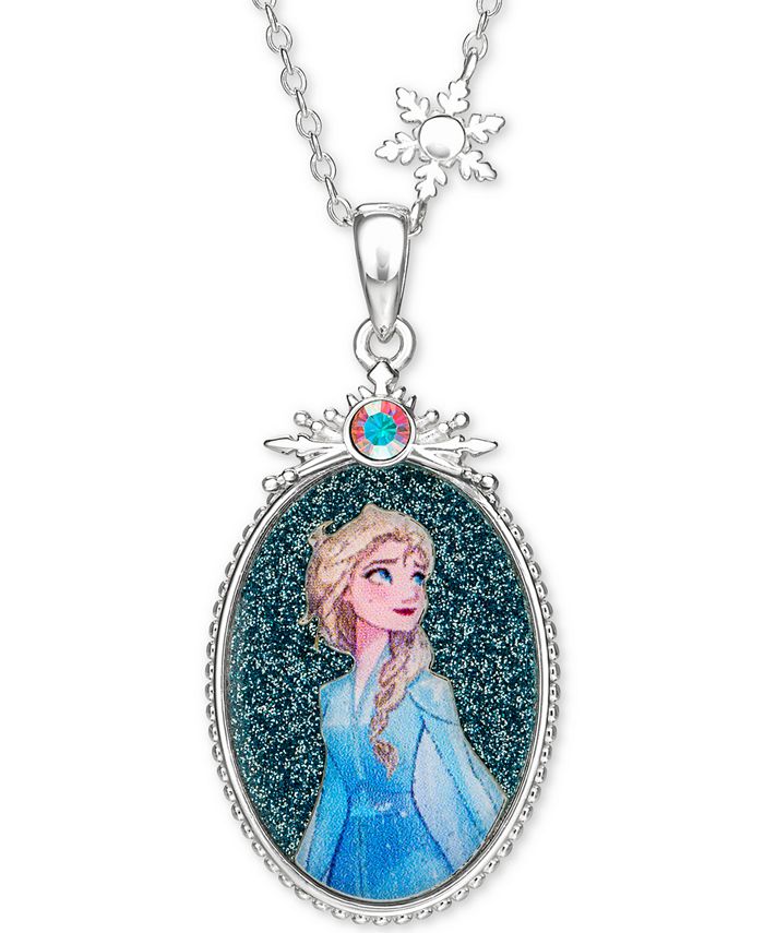 Disney Children s Frozen Elsa Crystal Pendant in Sterling Silver