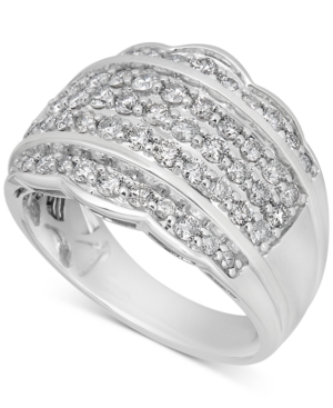 image of Diamond Scalloped Edge Band (1-1/10 ct. t.w.) in 14k White Gold