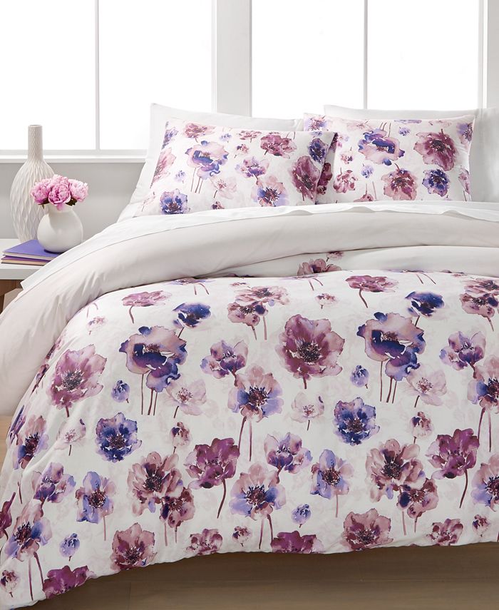 Calvin Klein Watercolor Bloom King Comforter Set & Reviews - Comforter Sets  - Bed & Bath - Macy's