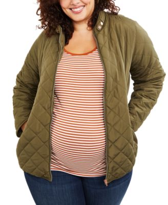 Motherhood Maternity - Maternity Plus Size Quilted Jacket
