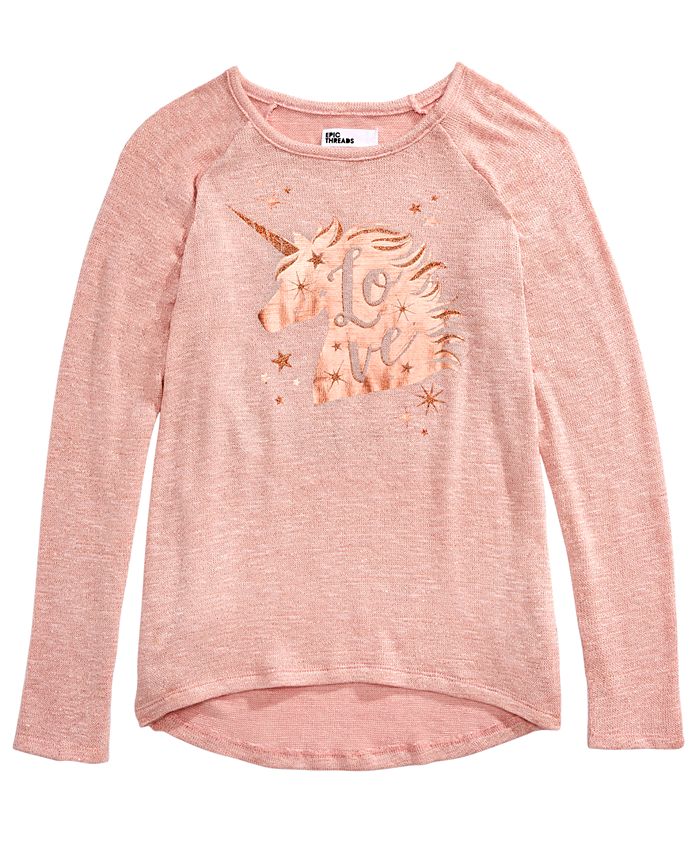Epic Threads Big Girls Unicorn Sparkle T-Shirt, Created For Macy's - Macy's