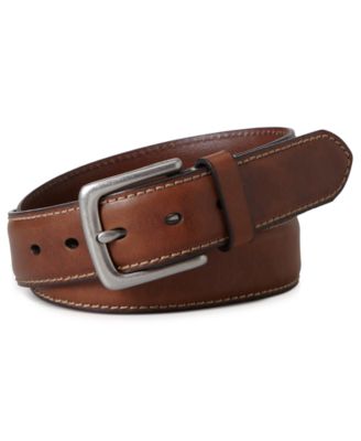 Fossil Aiden Casual Leather Belt - Macy's