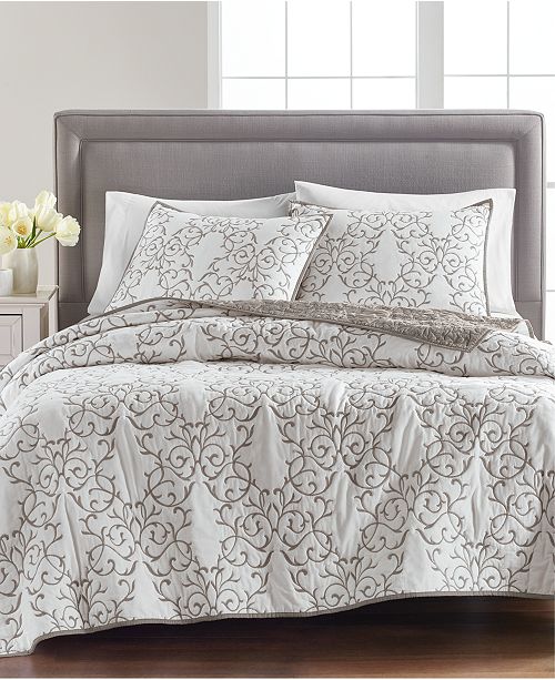Martha Stewart Collection Cotton Chateau Twin Quilt Created For