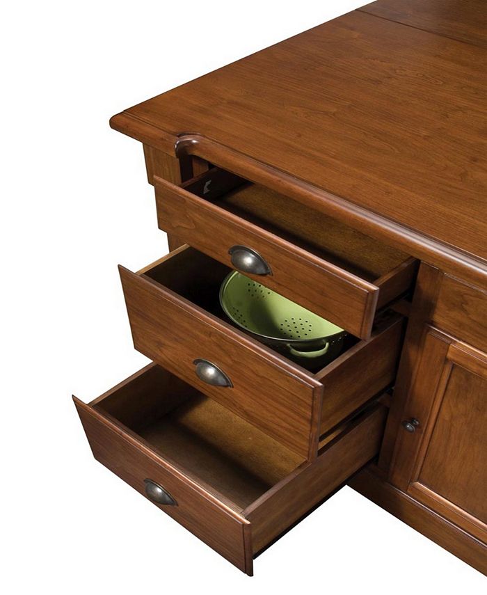 Home Styles Aspen Rustic Cherry Kitchen Island & Reviews Furniture