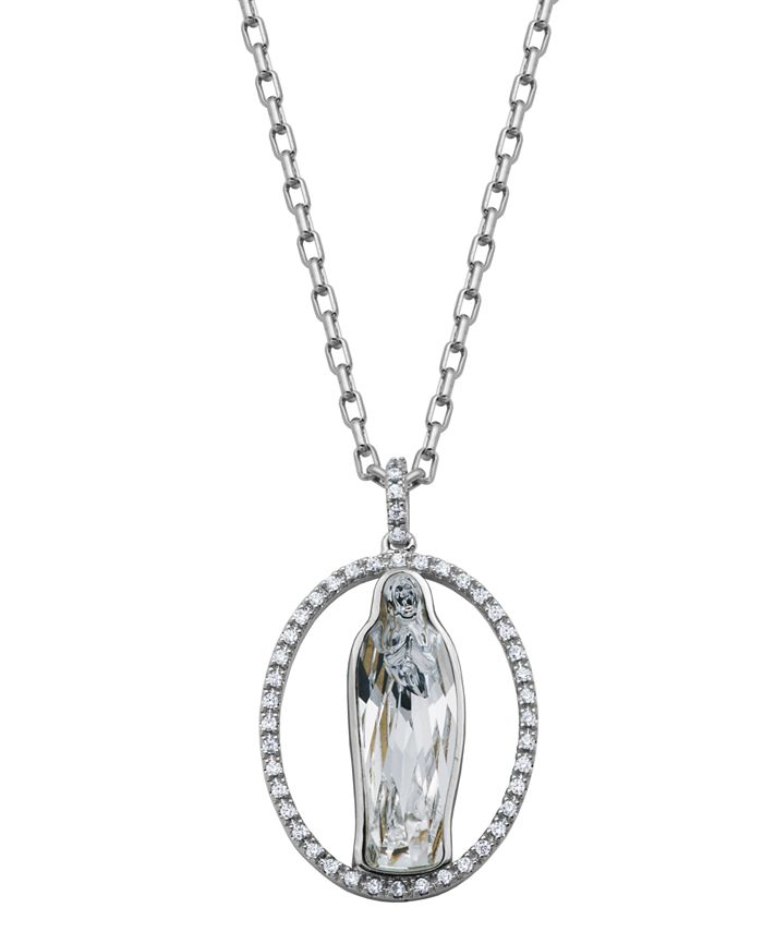 PRIME ART & JEWEL Swarovski and Cubic Zirconia Religious Pendant in
