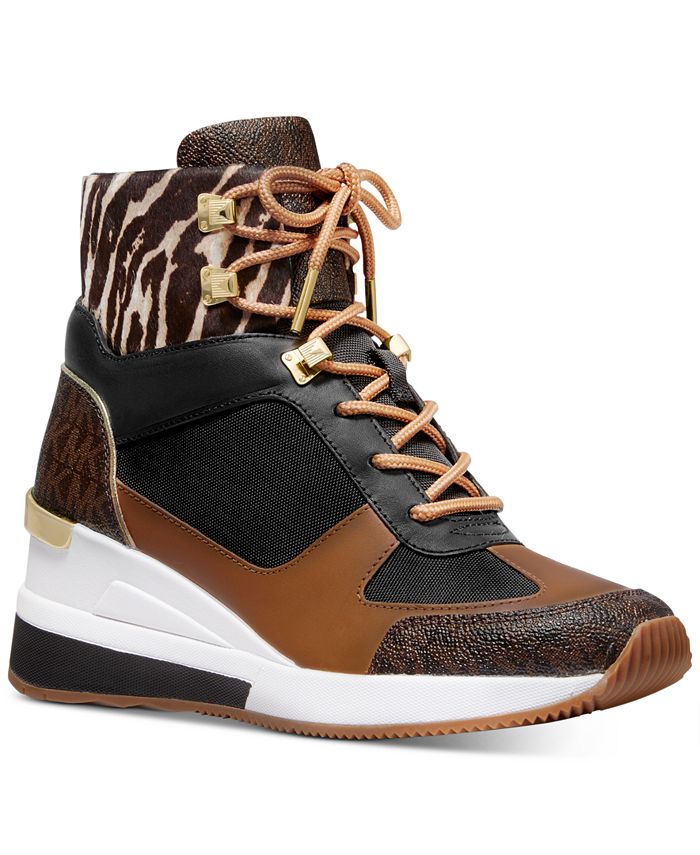 michael kors wedge sneakers macy's