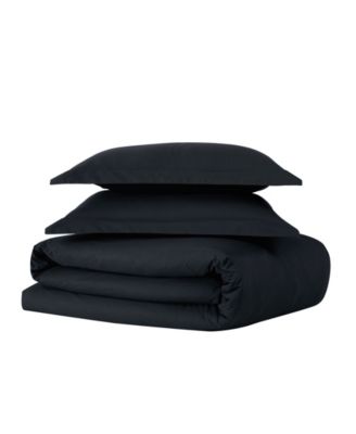 Solid Cotton Percale 2-Pc. Duvet Cover Set, Twin XL