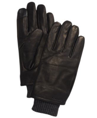 Calvin Klein - Men's Leather Touch-Screen Gloves