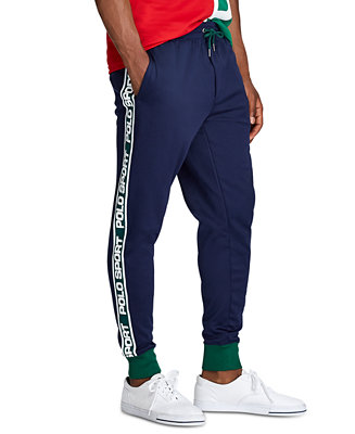 Polo Ralph Lauren Men's Logo-Tape Fleece Jogger Track Pants - Macy's