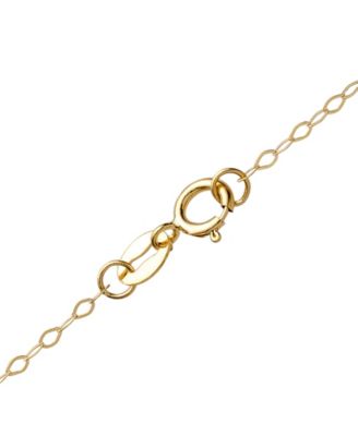 Mickey Mouse Cubic Zirconia Birthstone Pendant Necklace with 15 Chain in 14k Yellow Gold