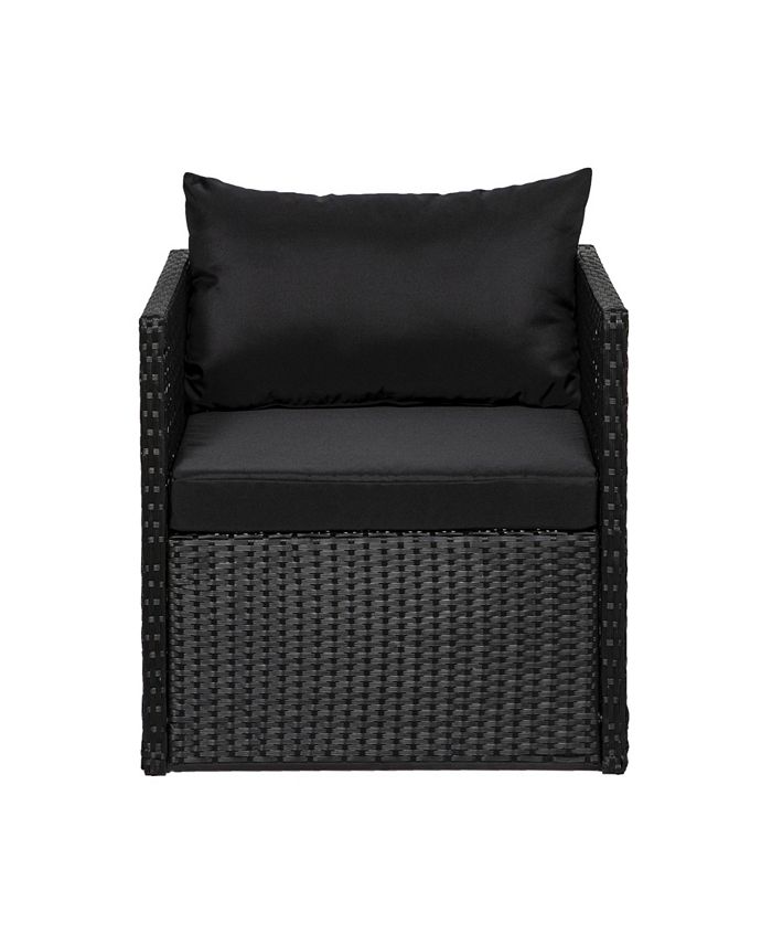 Westin Furniture 4Piece Woven Rattan Wicker Sofa Set with Cushion Macy's