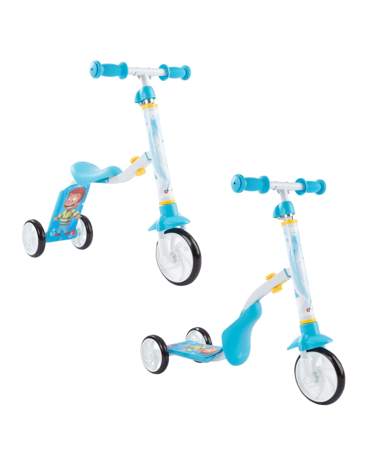 Lil' Rider 2-in-1 Convertible Scooter In Blue,white