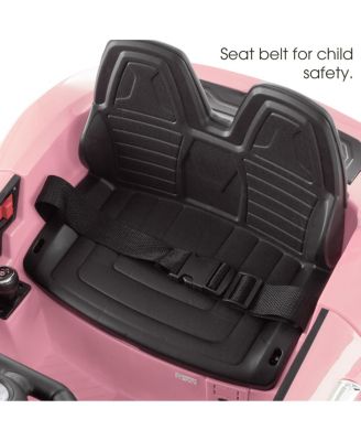 Ride On Sports Car  Motorized Electric Rechargeable Battery Powered Toy with Remote Control, MP3 and USB, Lights and Sound by Lil Rider Pink