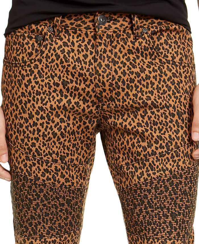 FRAME Womens Brown Zippered Pocketed Animal Print Skinny Pants main image 1