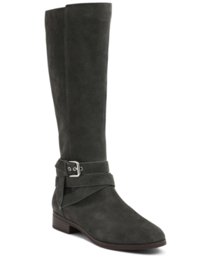 Kensie Capello Tall Riding Boots Women's Shoes In Slate