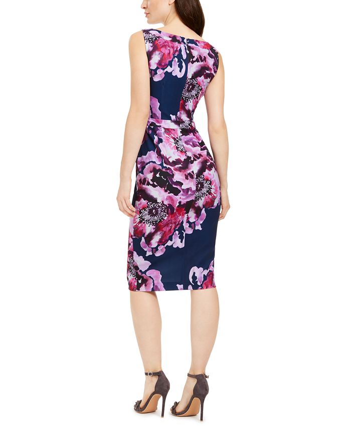 Trina Turk Rei Floral-Print Paneled Sheath Dress - Macy's
