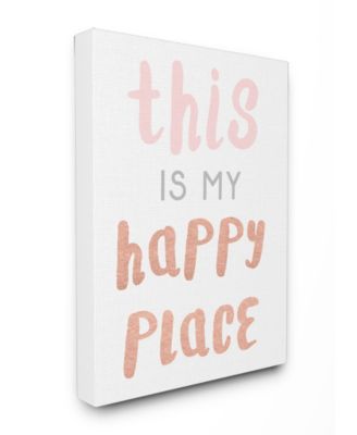 This is My Happy Place Copper Typography Canvas Wall Art, 24" x 30"