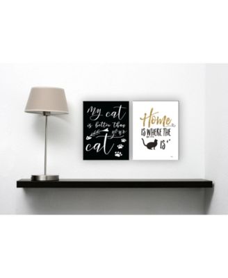 Cat Lover Typography Wall Plaque Art, 10" x 15"