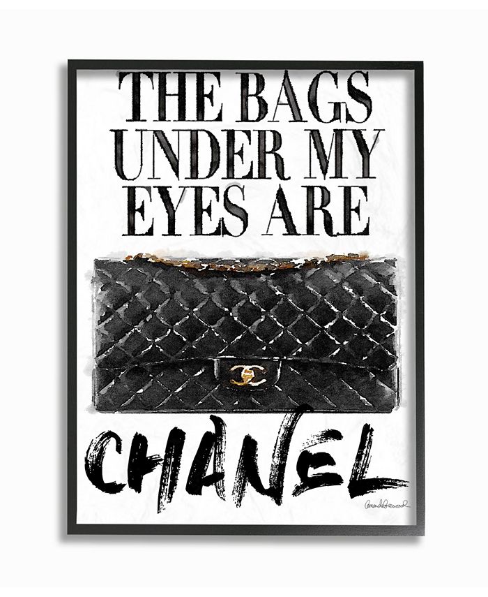 Stupell Industries Glam Bags Under My Eyes Black Bag Art Collection Reviews All Wall Décor Home Decor Macy S - Stupell Home Decor Chanel