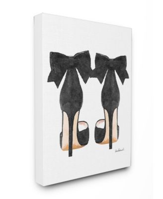 Glam Pumps Heels with Black Bow Canvas Wall Art, 16" x 20"