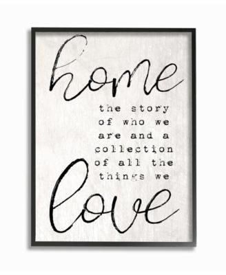 Home and Love - Story of Who We Are Framed Giclee Art, 16" x 20"