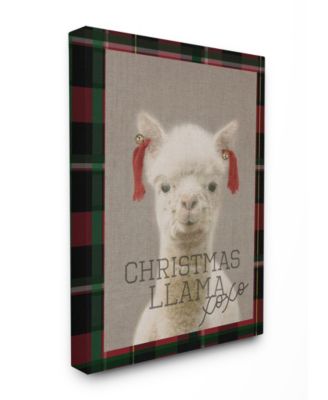 Christmas Llama Xoxo Canvas Wall Art, 24" x 30"
