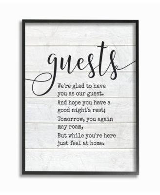 Guests Feel At Home Framed Giclee Art, 11" x 14"