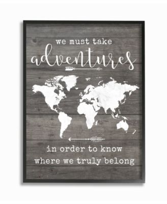 Take Adventures Map Framed Giclee Art, 16" x 20"