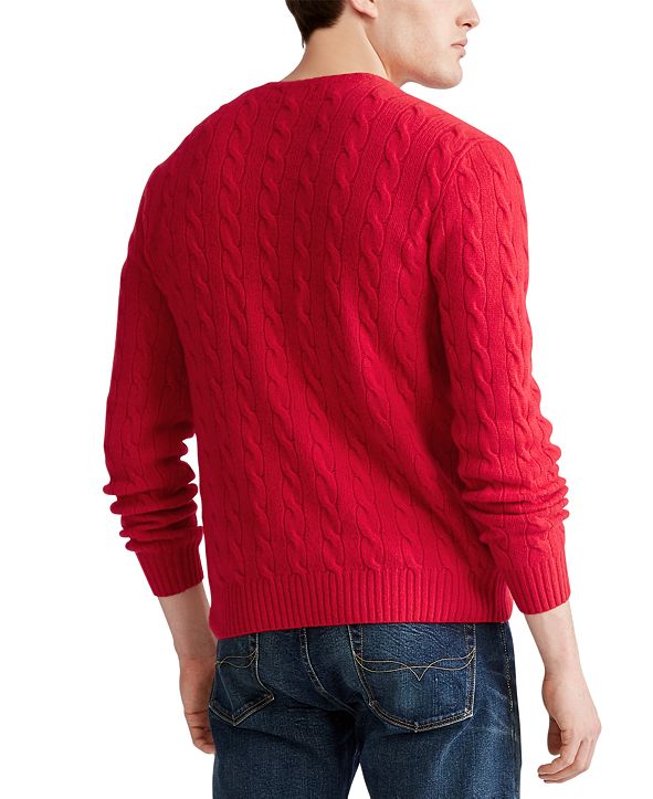 Polo Ralph Lauren Men's Cable Wool-Cashmere Sweater & Reviews ...
