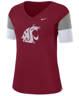 Nike Women's Washington State Cougars Breathe V-Neck T-Shirt