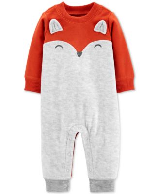 carter's bear fleece jumpsuit