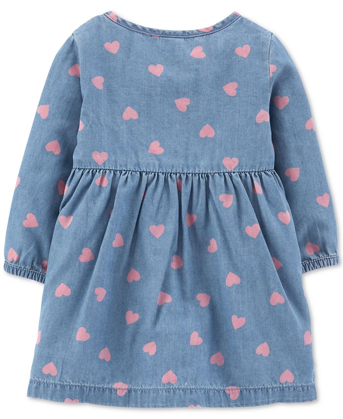 Carter's Baby Girls HeartPrint Chambray Dress Macy's