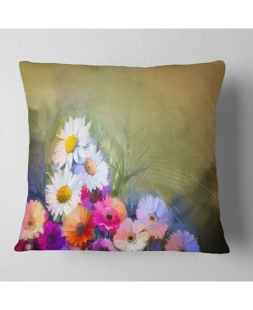 Design Art Designart White Sunflower And Gerbera Flowers Floral