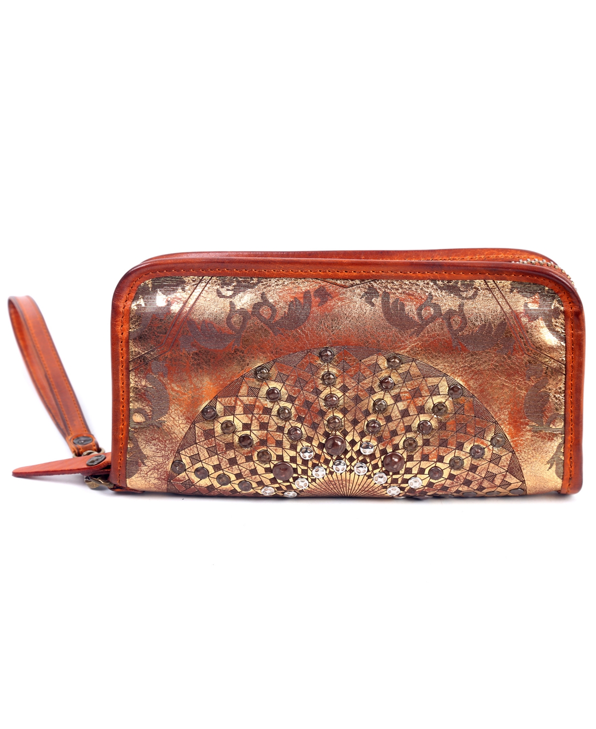 Mola Leather Clutch - Gold