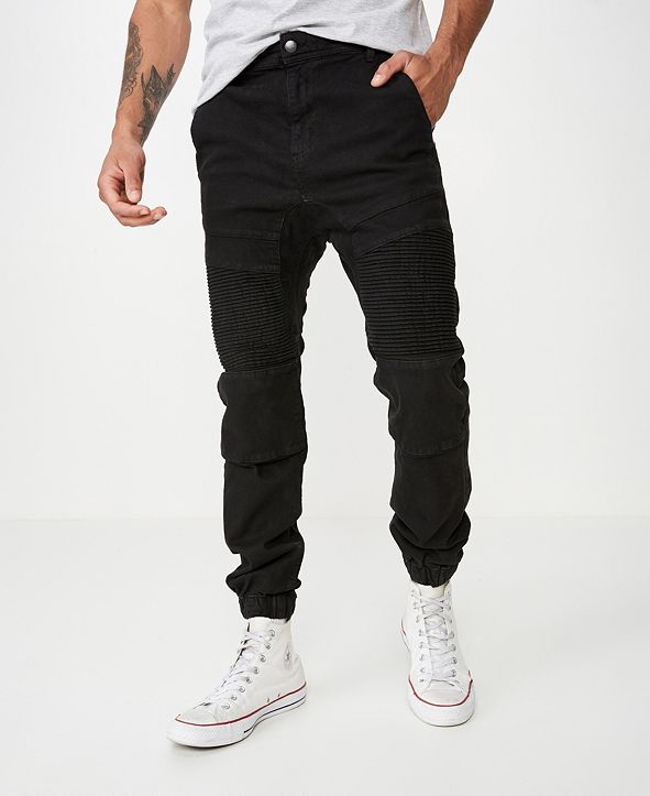 slim denim joggers
