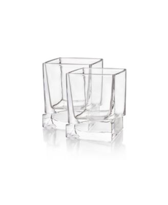 Carre Square Whiskey Glasses, Set of 4
