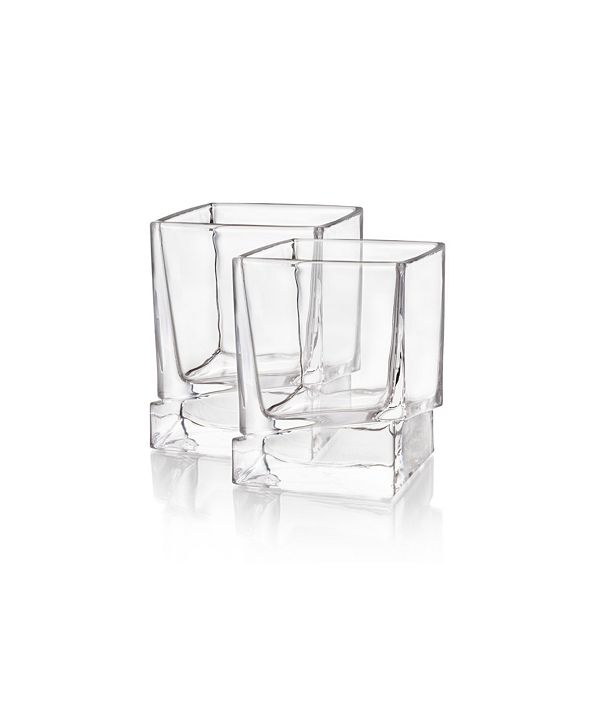 JoyJolt Carre Square Whiskey Glasses, Set of 4 & Reviews Glassware