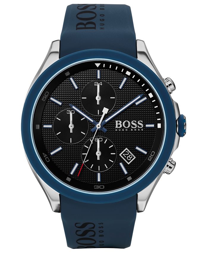 helemaal Vlekkeloos Ja BOSS Men's Chronograph Velocity Blue Silicone Strap Watch 45mm & Reviews -  All Watches - Jewelry & Watches - Macy's