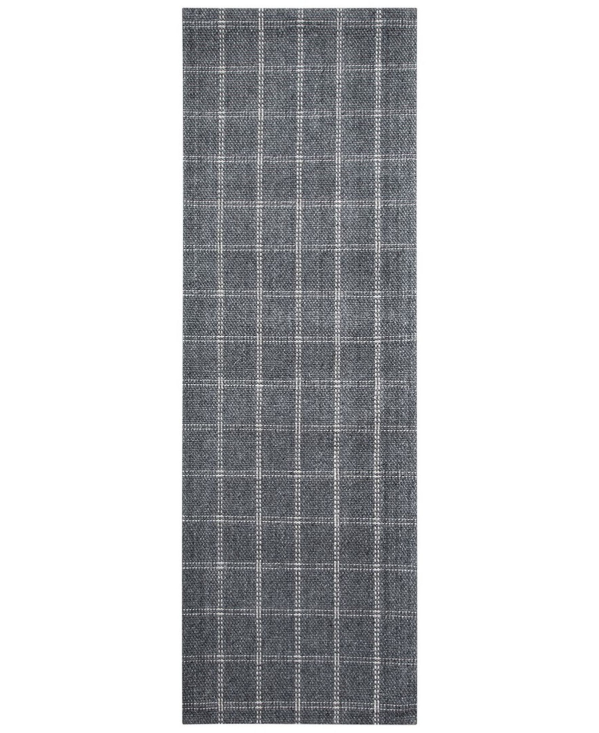 Lauren Ralph Lauren Tamworth Check LRL6450A Charcoal 2'6in X 8' Runner Area Rug - Charcoal
